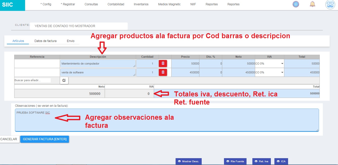 factura sic